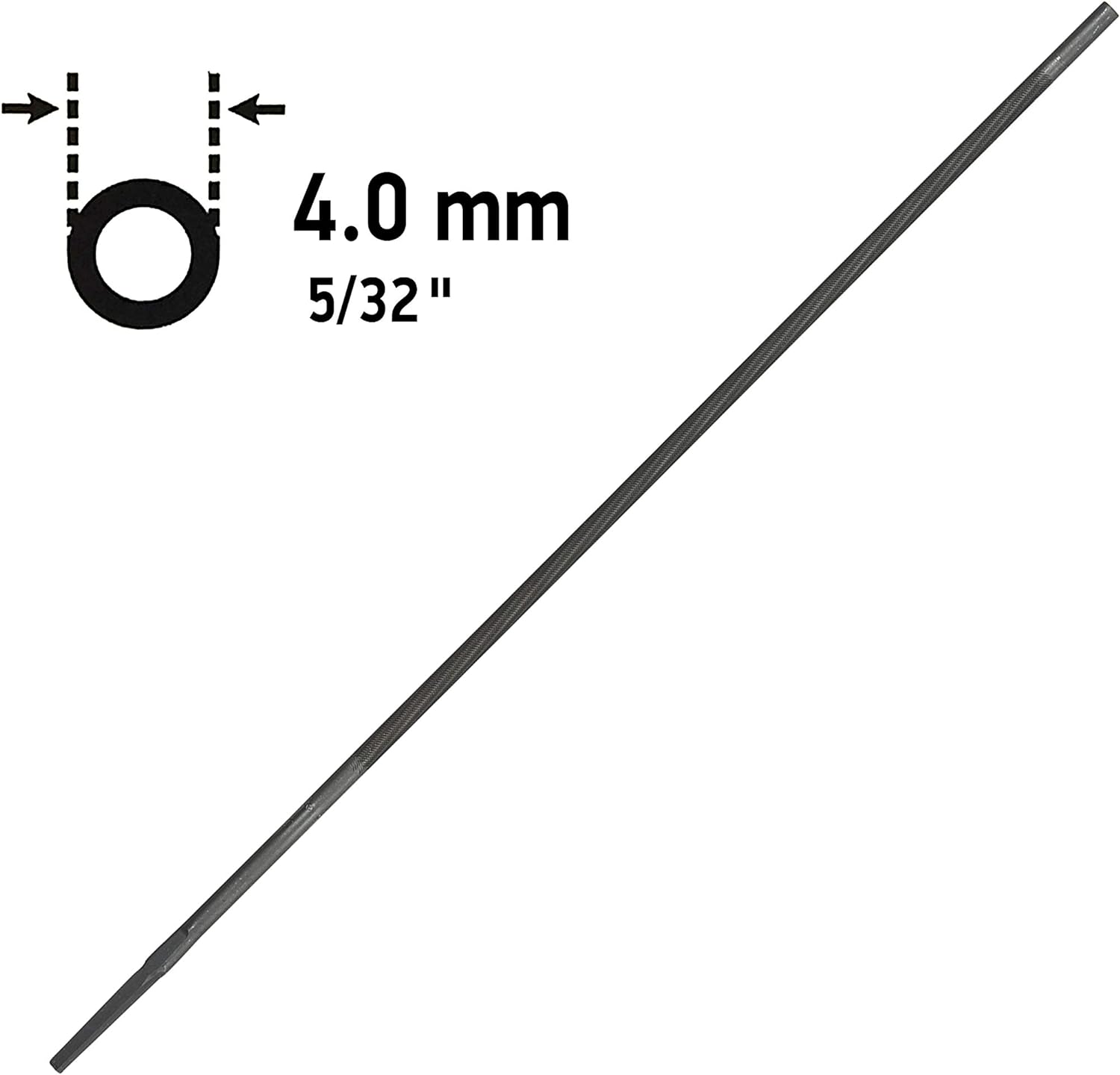 Oregon 70504 Chainsaw Sharpening File – 5/32" (4.0mm), 2-Pack, Fits STIHL Husqvarna Makita ECHO