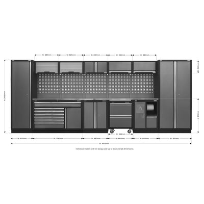 Sealey APMSSTACK15SS Superline Pro 4.9m Storage System - Stainless Worktop