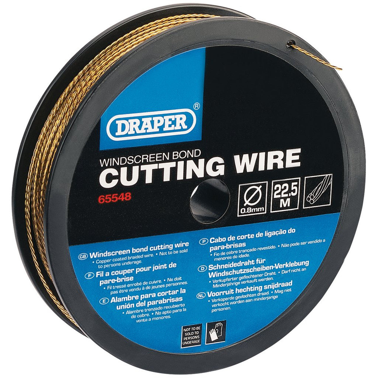 Draper 65548 Stainless Steel Braided Wire for Wire Feeder/Starter - 0.8mm, 22.5M