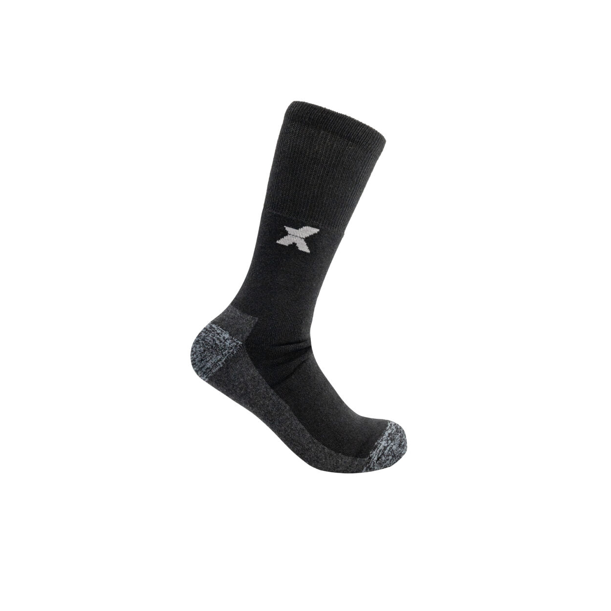 Xpert Core Comfort Work Sock 3 Pack, Black/Grey, One Size UK 7-12
