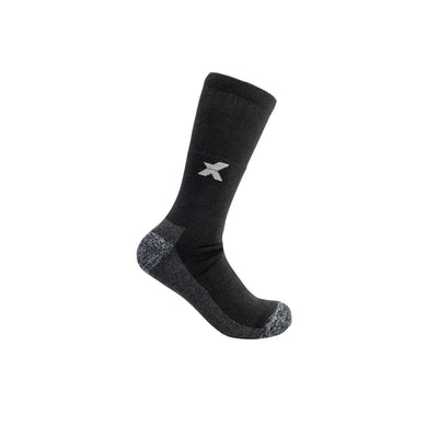 Xpert Core Comfort Work Sock 3 Pack, Black/Grey, One Size UK 7-12