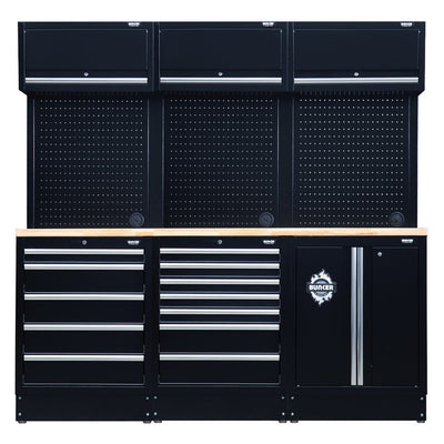Draper 04411 Bunker Modular Storage Combo with Hardwood Worktop (14 Piece)