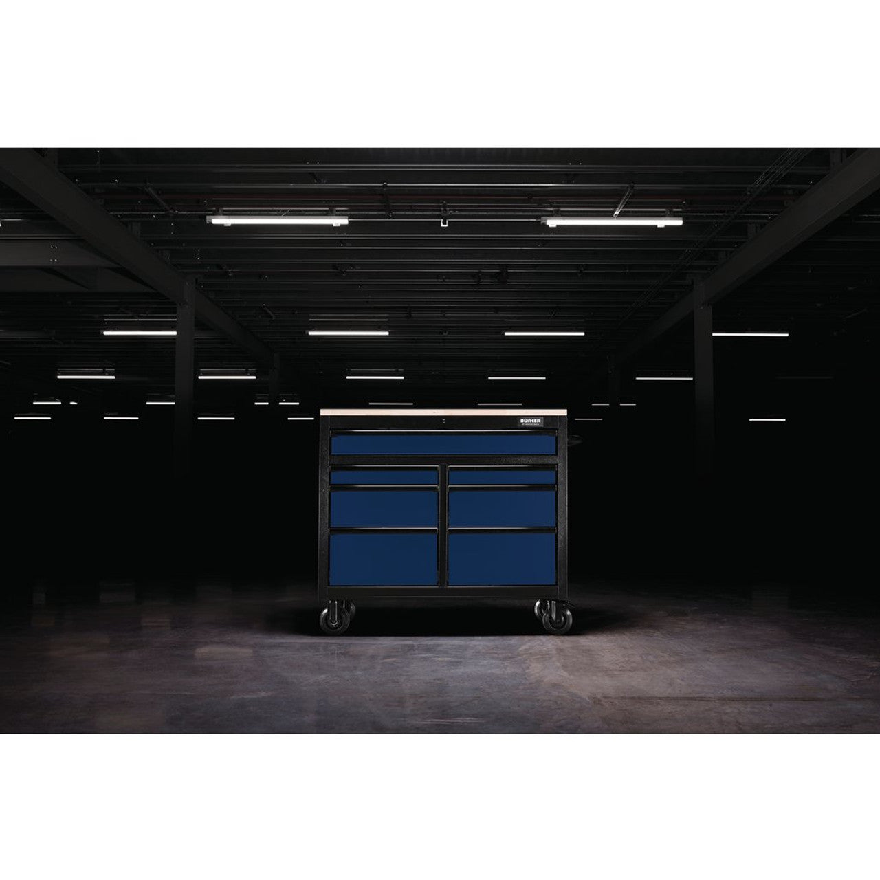 Draper 08222 BUNKER Workbench Roller Tool Cabinet 7 Drawer Blue