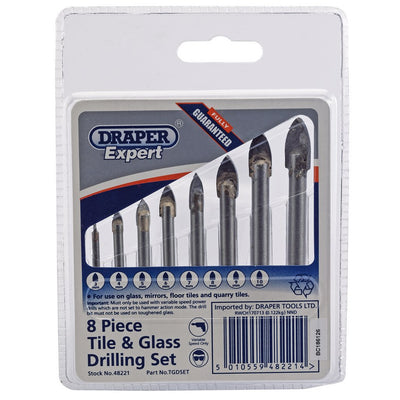 Draper 48221 Tile and Glass Drilling Set (8 Piece)
