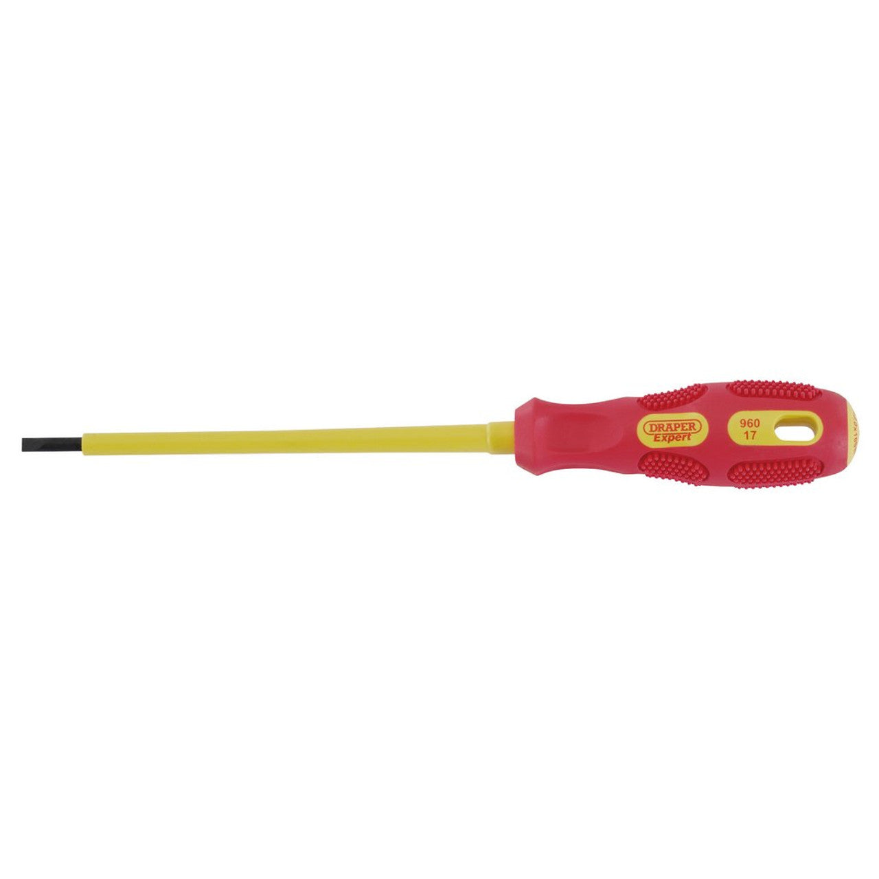 Draper 69212 VDE Approved Fully Insulated Plain Slot Screwdriver, 3.0 x 100mm