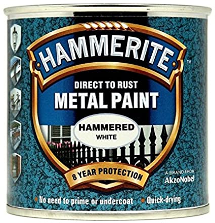 Hammerite 163 Hammered White Metal Paint 750ml