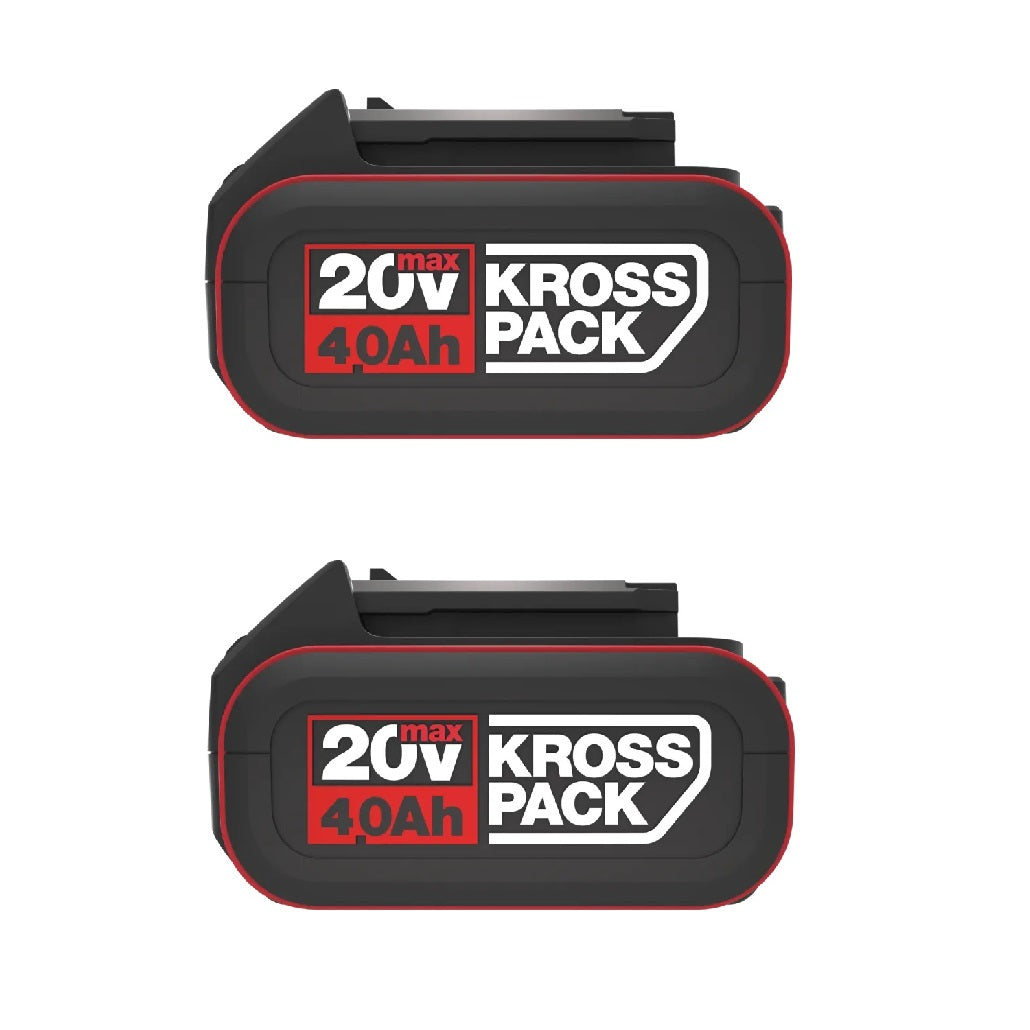 Kress KG745 14" Battery Push mower + 2 x 20V 4Ah Battery & Dual Charger