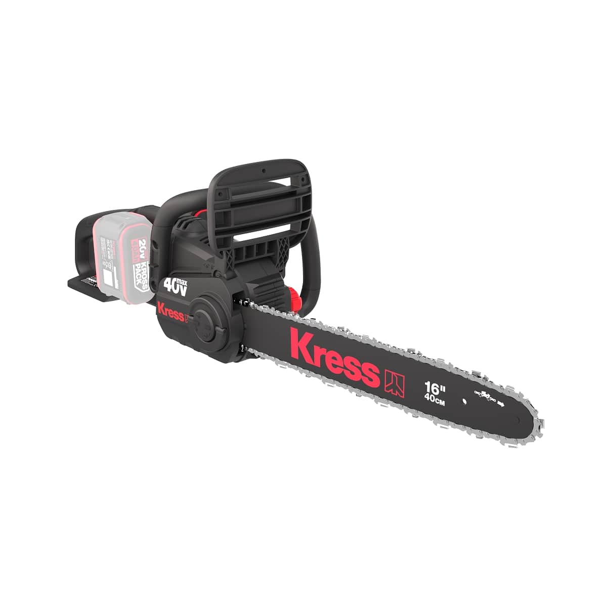 Kress KG347E 2x20V Pro Chainsaw, 40cm + 2x Batteries & Twin Charger