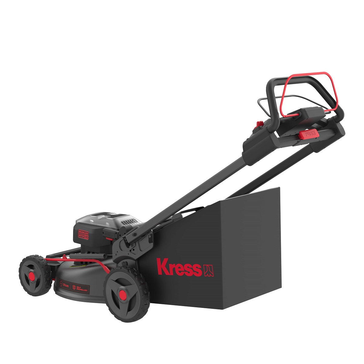 Kress KG760E 60V BL 51cm Self-Propelled Mower + 1x 4Ah Battery 1x 5A Charger