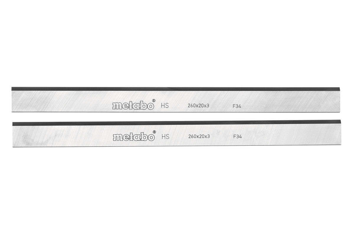 Metabo HSS Planer Blades 260x20x3mm, Pack of 2