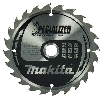 Makita B-32910 Circular Saw Blade T.C.T, 165 x 20 mm, 24 T