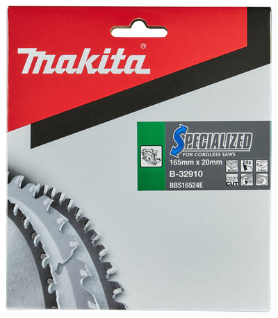 Makita B-32910 Circular Saw Blade T.C.T, 165 x 20 mm, 24 T