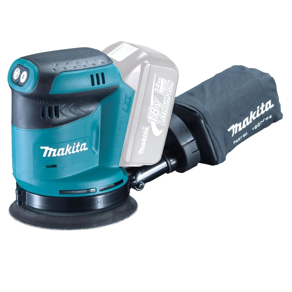 Makita DBO180Z 18v Random Orbit Sander 5", Body Only