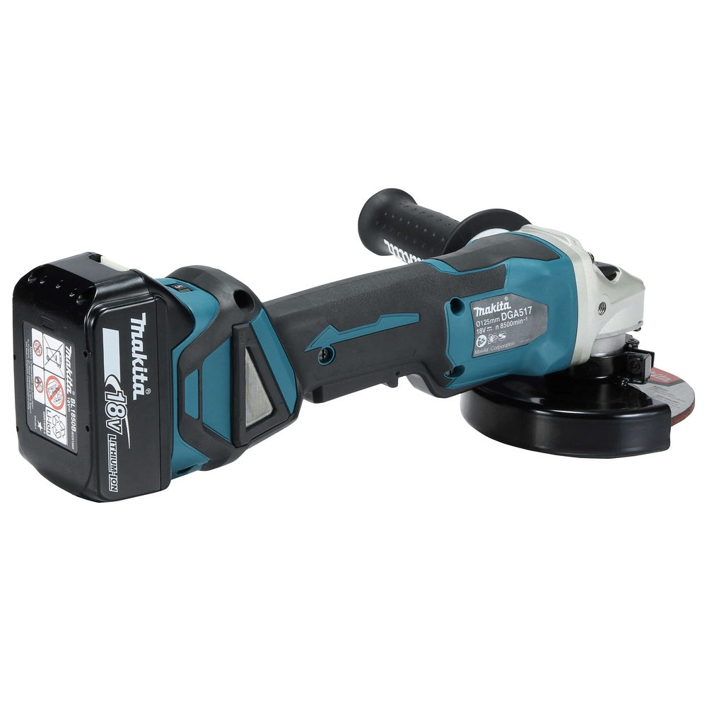 Makita DGA517Z 18v Angle Grinder 125mm BL LXT, Body Only