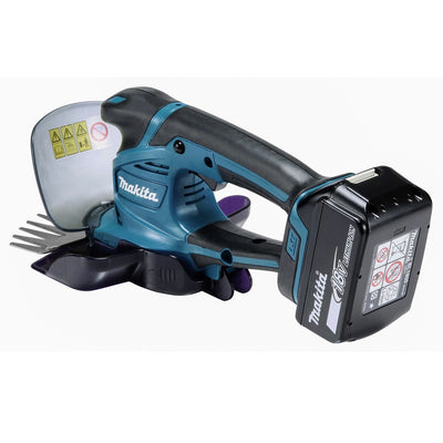 Makita DUM604 18v Grass Trimming Shears + Hedge Clipping Attachment - 1 x 5.0Ah Battery + Charger