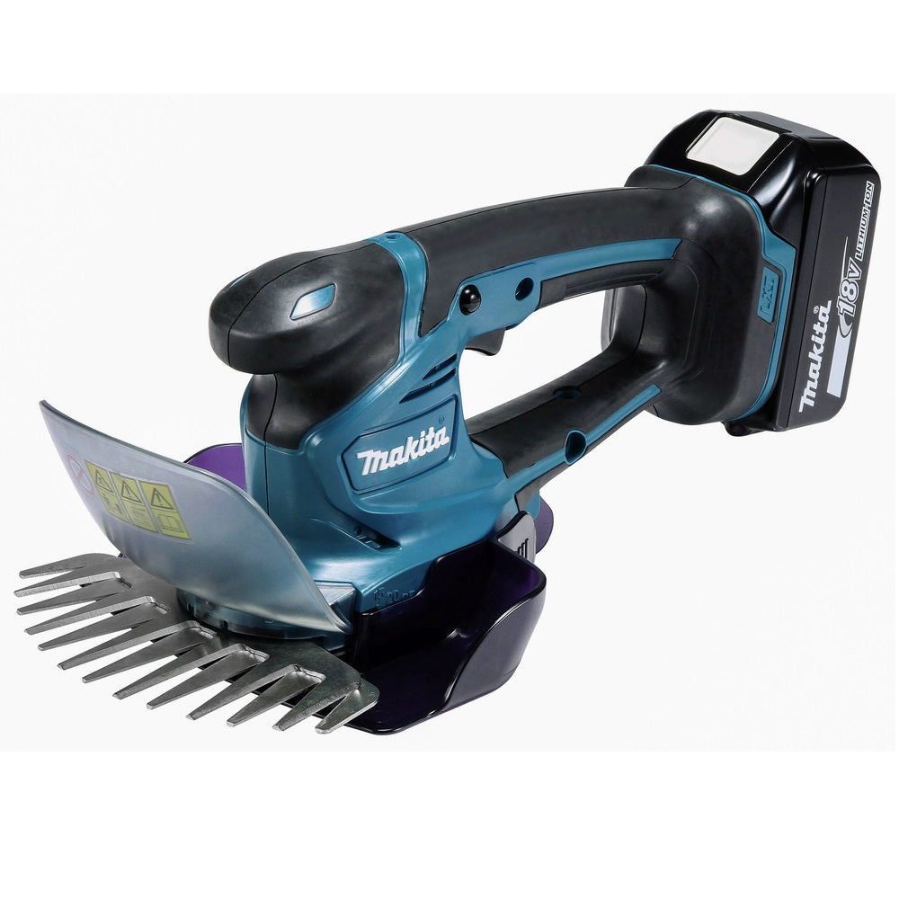 Makita DUM604 18v Grass Trimming Shears + Hedge Clipping Attachment - 1 x 5.0Ah Battery + Charger