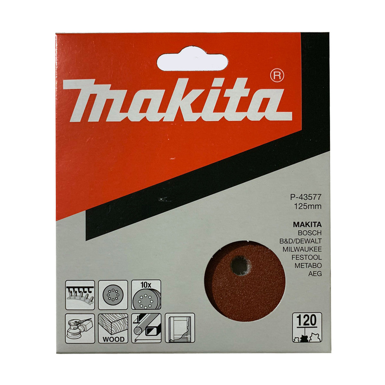 Makita P-43577 Abrasive Disc 125 mm, 120G