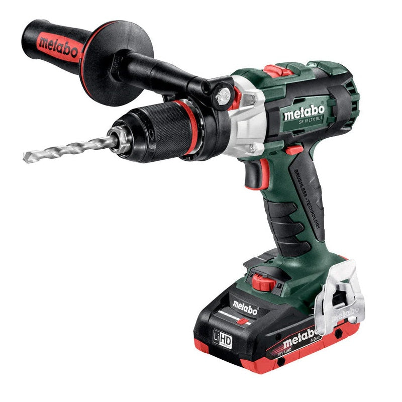 Metabo SB 18 LTX BL I Brushless Combi/Drill, 2 x 18v Lihd 4.0Ah Batteries