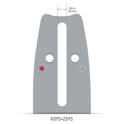 Oregon 168PXBK095 Chainsaw Bar, 16in Advancecut .325 Series