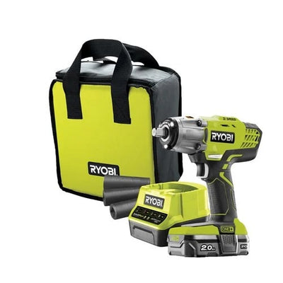 Ryobi R18IW3-120S 18V ONE+™ 3-Speed Cordless Impact Wrench Starter Kit (1 x 2.0Ah)