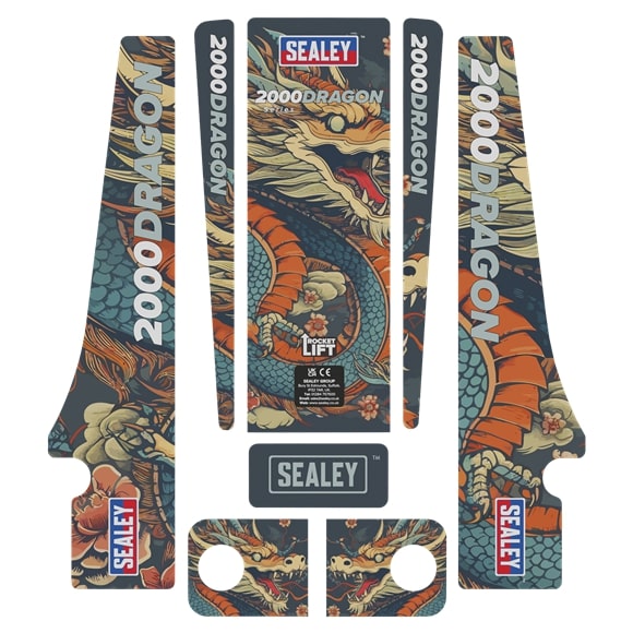 Sealey 2000CW Low Entry Custom Design Trolley Jack with Rocket Lift 2 Tonne - White