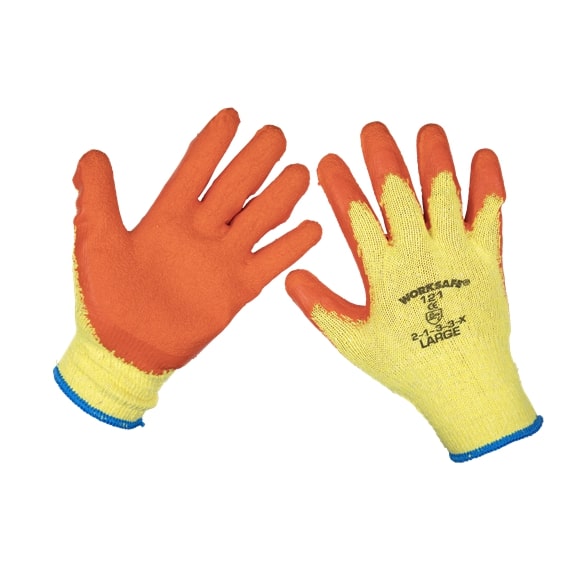 Sealey 9121L Super Grip Knitted Gloves Latex Palm (Large)