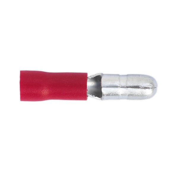 Sealey RT11 Ø4mm Red Male Bullet Terminal - Pack of 100