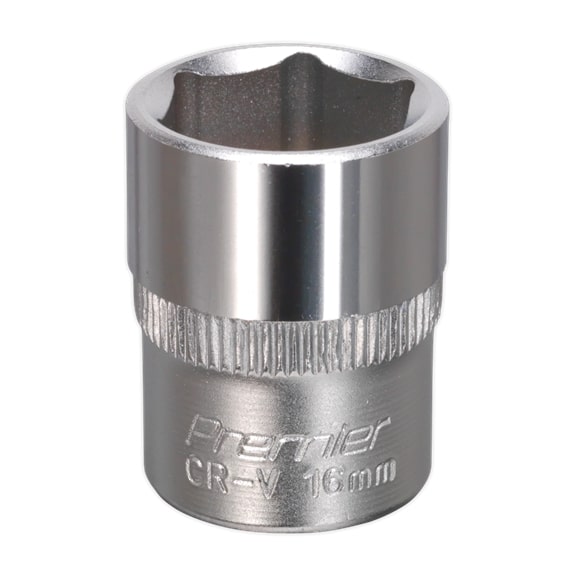Sealey S3816 WallDrive Socket 16mm 3/8"Sq Drive