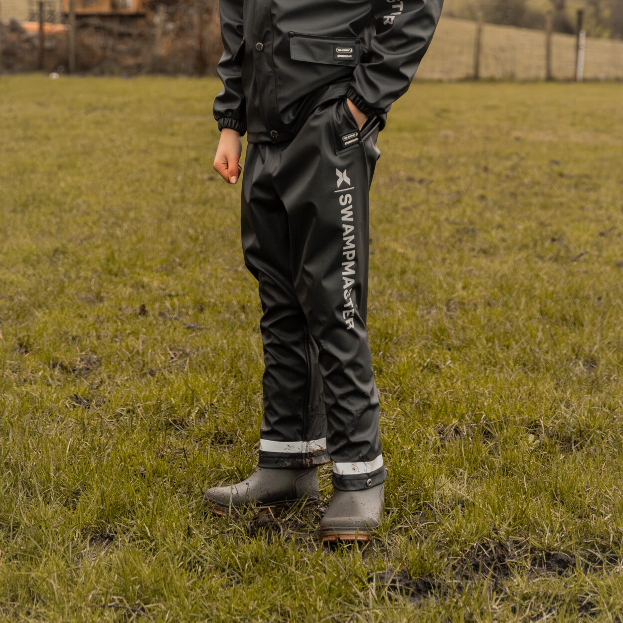 Xpert Swampmaster No-Sweat Stormgear Junior Waterproof Trouser, Navy