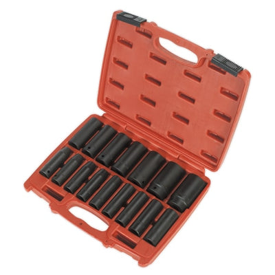 Sealey AK5816M Impact Socket Set 16pc 1/2"Sq Drive Deep