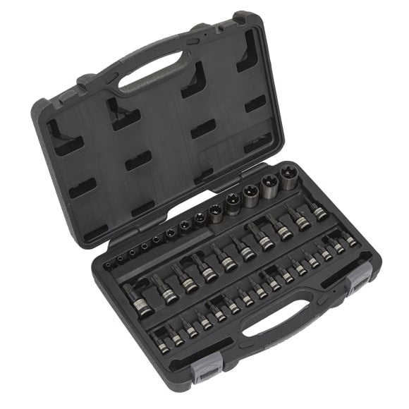 Sealey AK6197B TRX-Star* Socket & Security Socket Bit Set 38pc 1/4", 3/8" & 1/2"Sq Drive