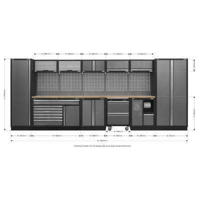 Sealey APMSSTACK15W Superline Pro 4.9m Storage System Wood Worktop