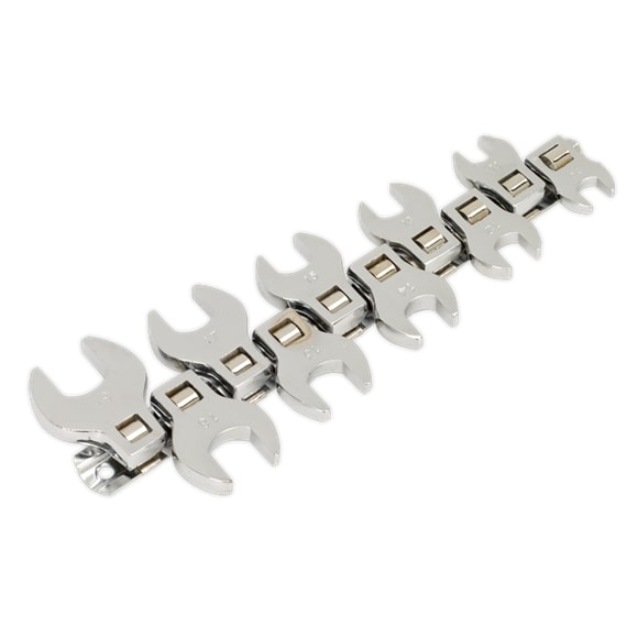 Sealey S0866 10pc 3/8"Sq Drive Open-End Crow's Foot Spanner Set