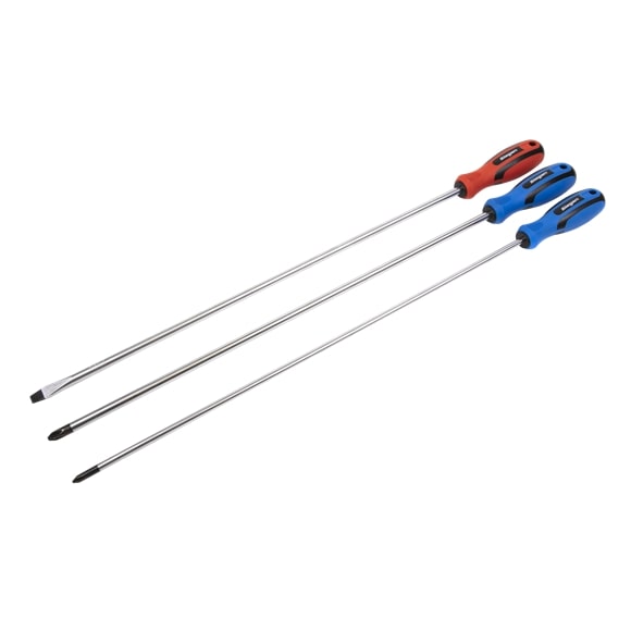 Sealey S0895 3pc Extra-Long Screwdriver Set