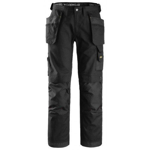 Snickers 3214 Canvas+ Holster Pocket Trousers, Black