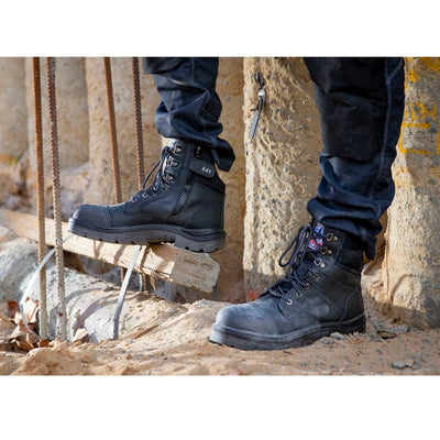 Steel Blue 392661 Southern Cross Zip GraphTEC Scuff S3 Safety Boot, Black