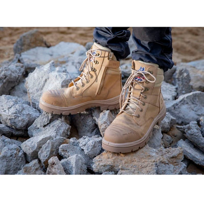 Steel Blue 392661 Southern Cross Zip GraphTEC Scuff S3 Safety Boot, Sand