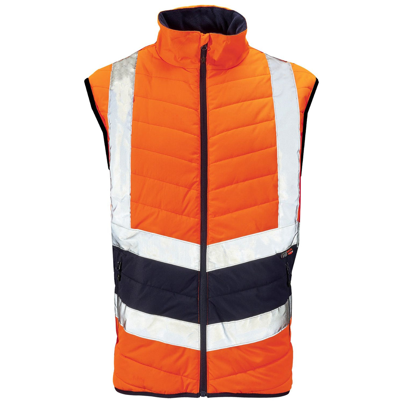 Supertouch Hi-Vis Puffer Bodywarmer, Orange