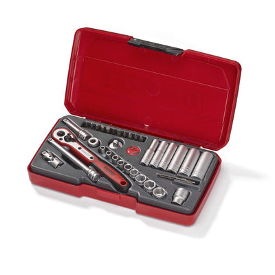 Teng Tools T1436 36 Piece 1/4" Drive Socket Set