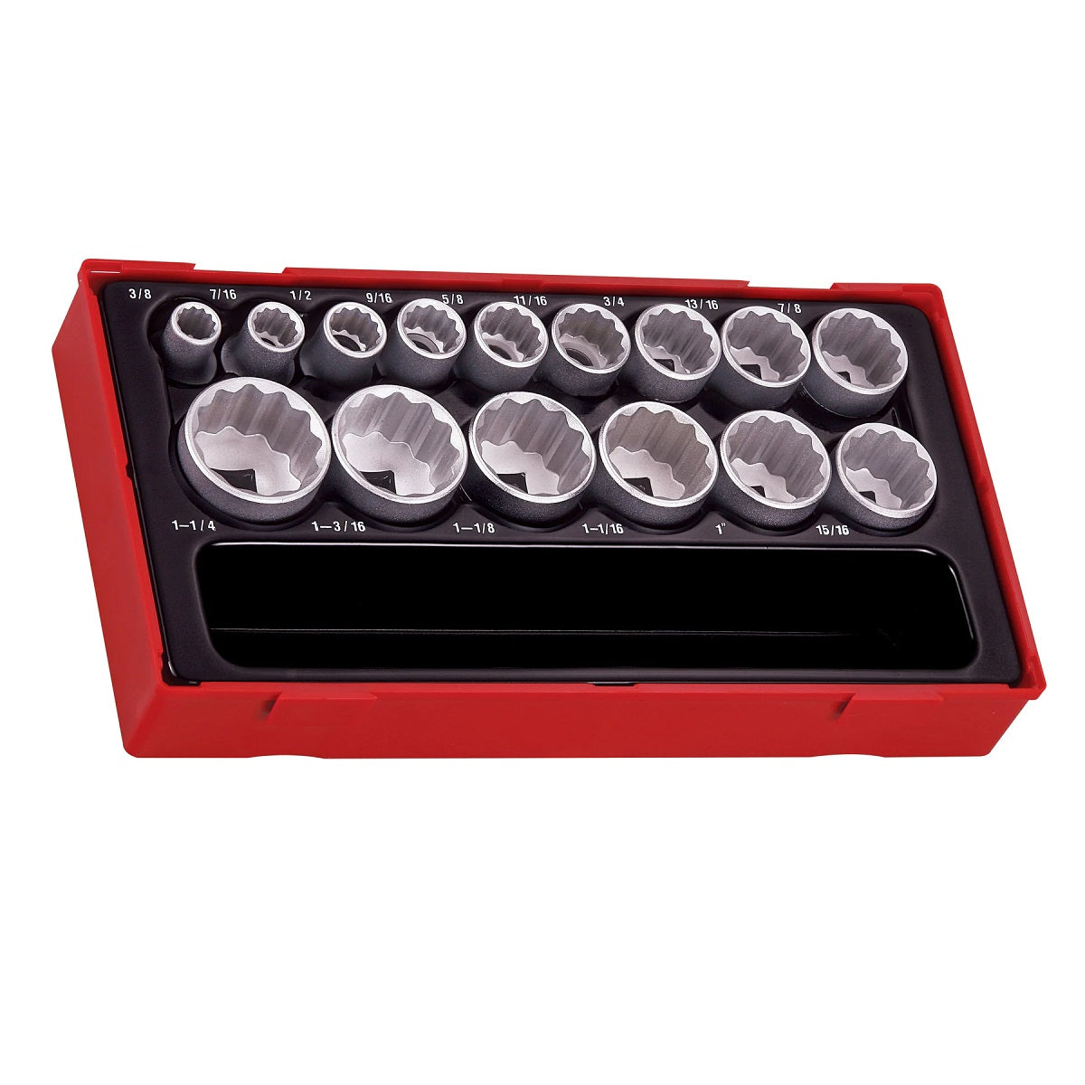 Teng Tools TT1215AF 15 Piece 1/2" Drive Imperial Socket Set