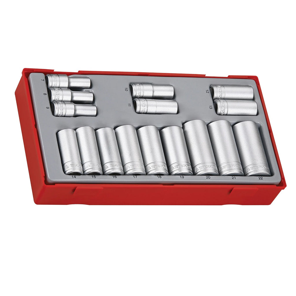 Teng Tools TT3816 Socket Set 3/8 inch Drive 16 Pieces