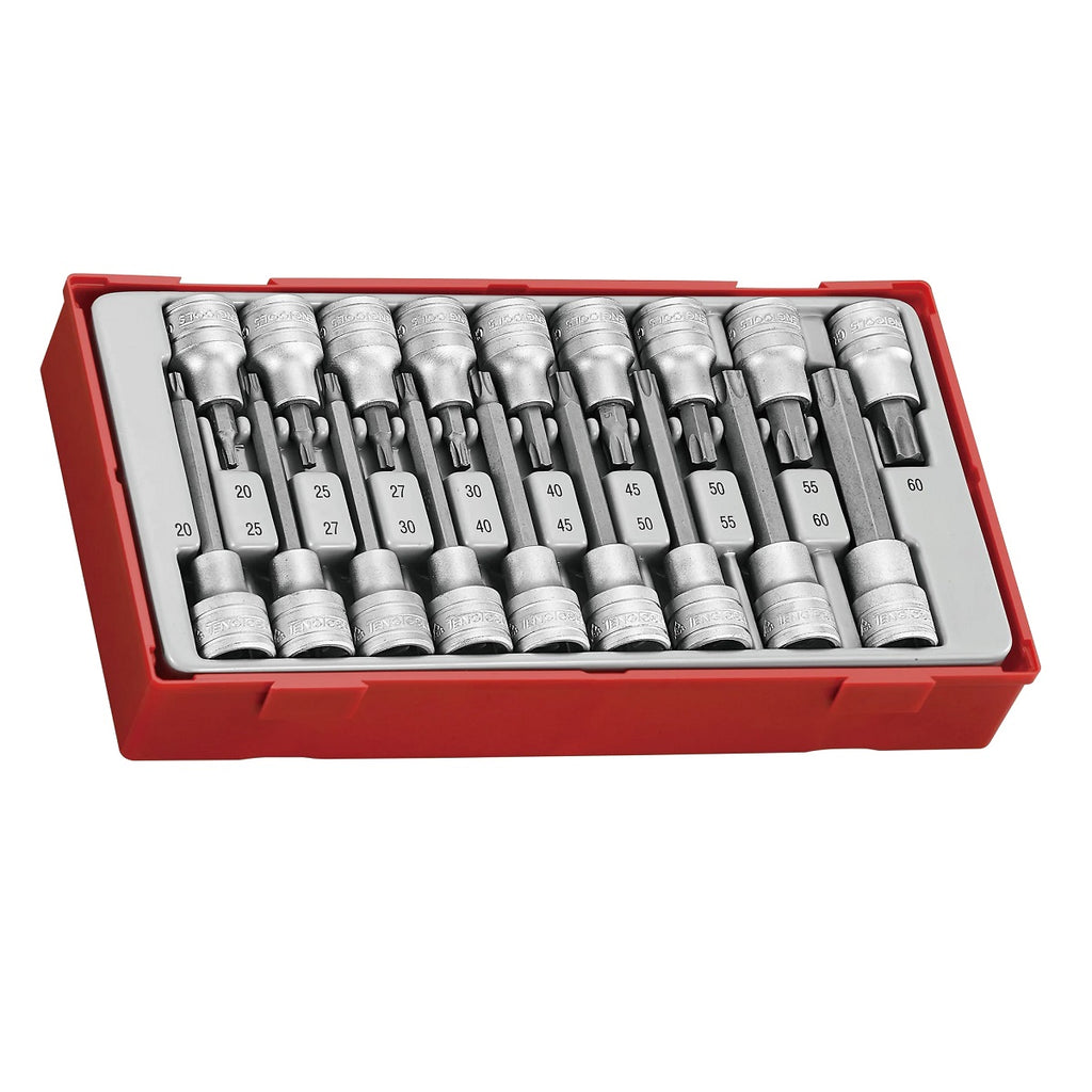 Teng Tools TTTX18 18Pc 1/2"Dr TX Bits Socket Set