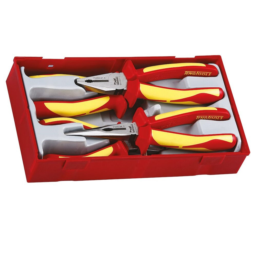 Teng Tools TTV440 Plier Set 1000 Volt 4 Pieces