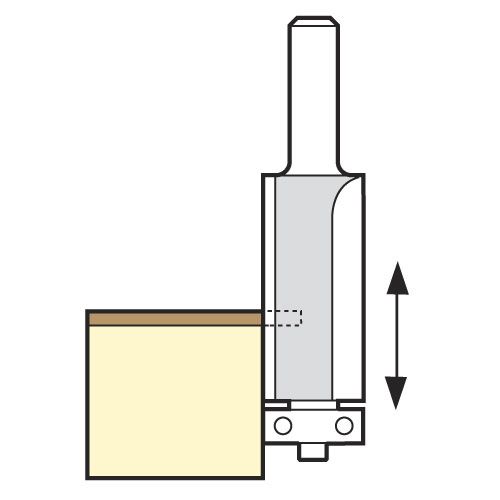 Trend Three Flute Trim Router Cutter 12.7mm Diameter