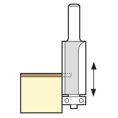 Trend Three Flute Trim Router Cutter 12.7mm Diameter