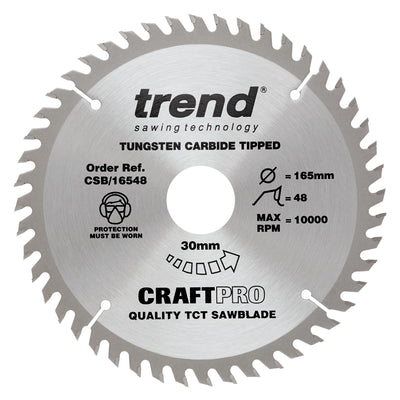 Trend Craft Saw Blade 165mm x 48T x 30mm