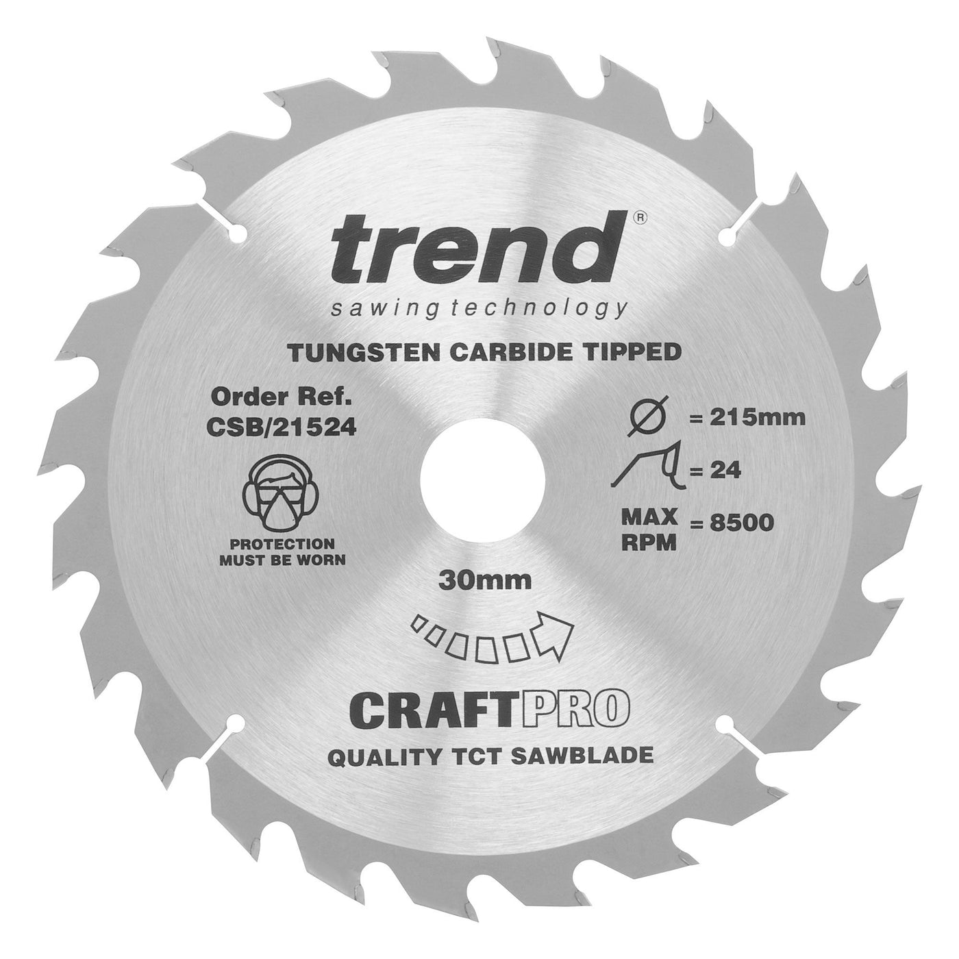 Trend Craft Saw Blade 215mm x 24T x 30mm