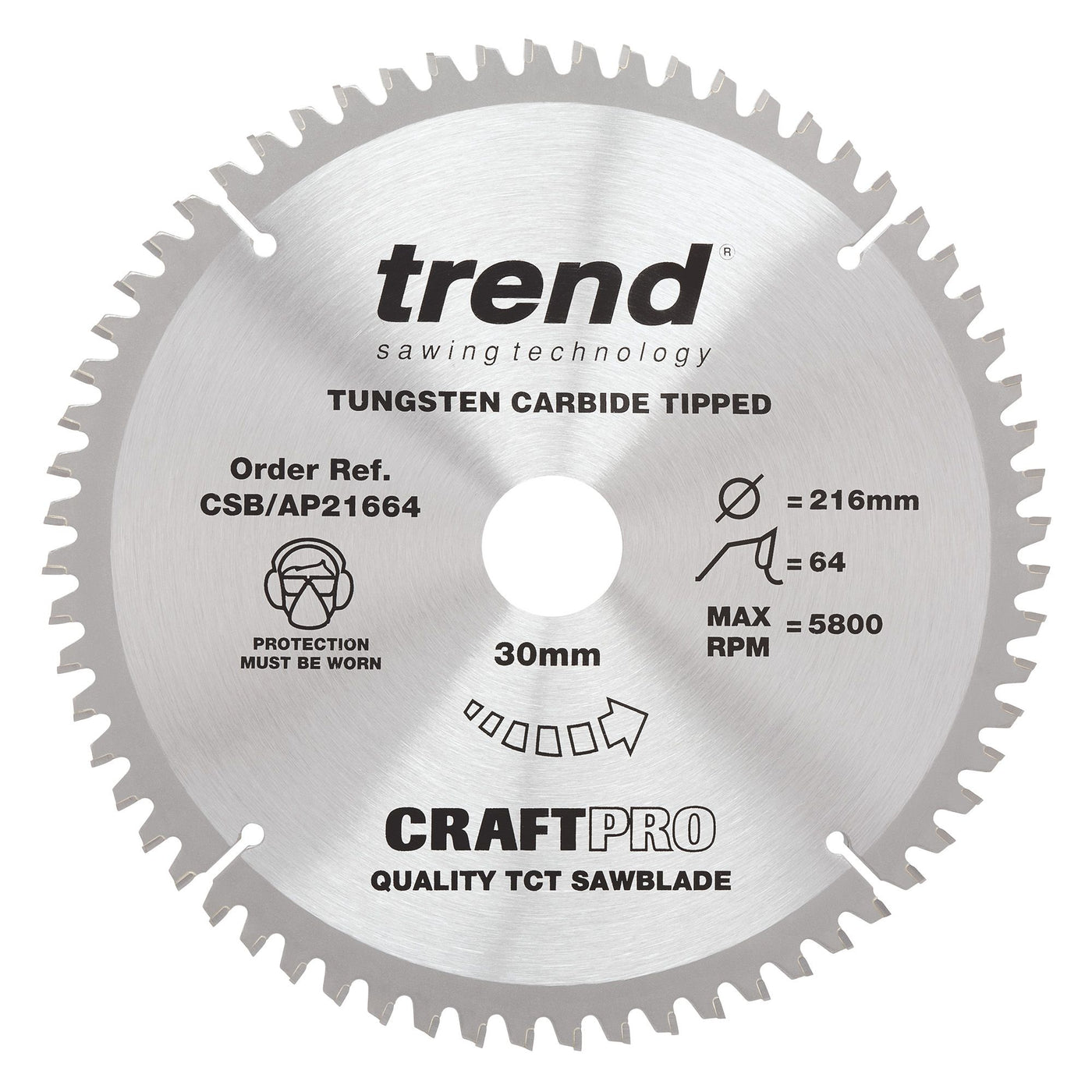 Trend Craft Blade TCP 216mm x 64T x 30mm