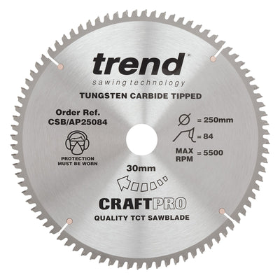 Trend Craft Blade TCP 250mm x 84T x 30mm