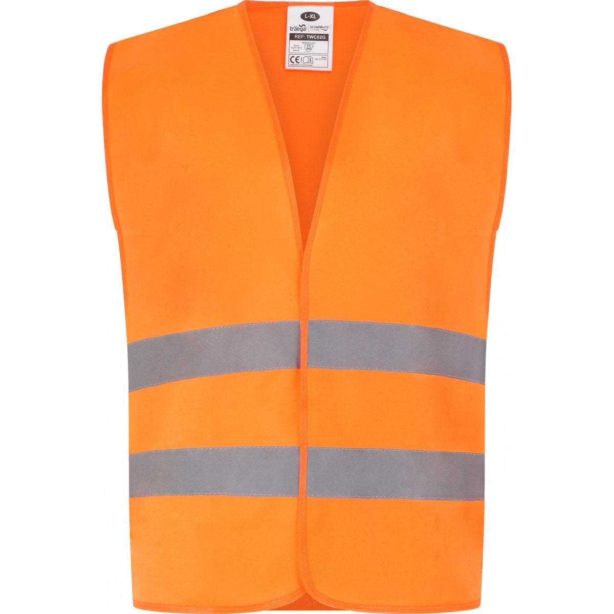 Ultimate Industrial TWC01G Hi-Vis 2 Band & Brace Waistcoat, Orange